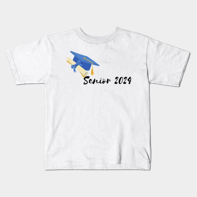 senior 2024 Kids T-Shirt by Nahlaborne